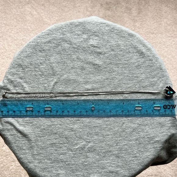 Blue Heart Silver Necklace - Picture 2 of 5